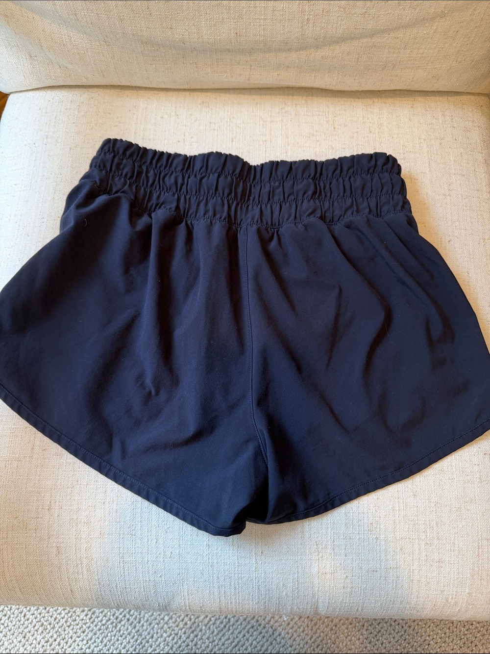 Athleta Girl Navy Athletic Shorts with High Elastic Waistband - Picture 3 of 4